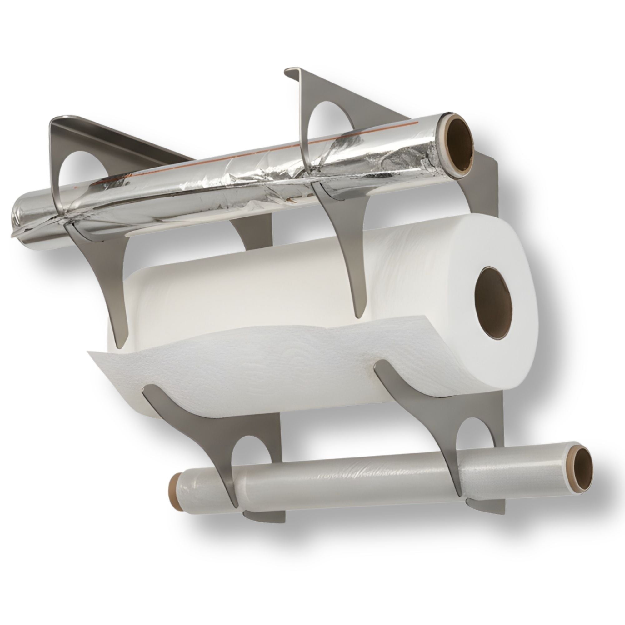 Küchenrollenhalter aus Edelstahl – Wandhalter zum Kleben ohne Bohren – Platzsparende Lösung für die Küche – Starker Halt – Nachhaltige Produktion