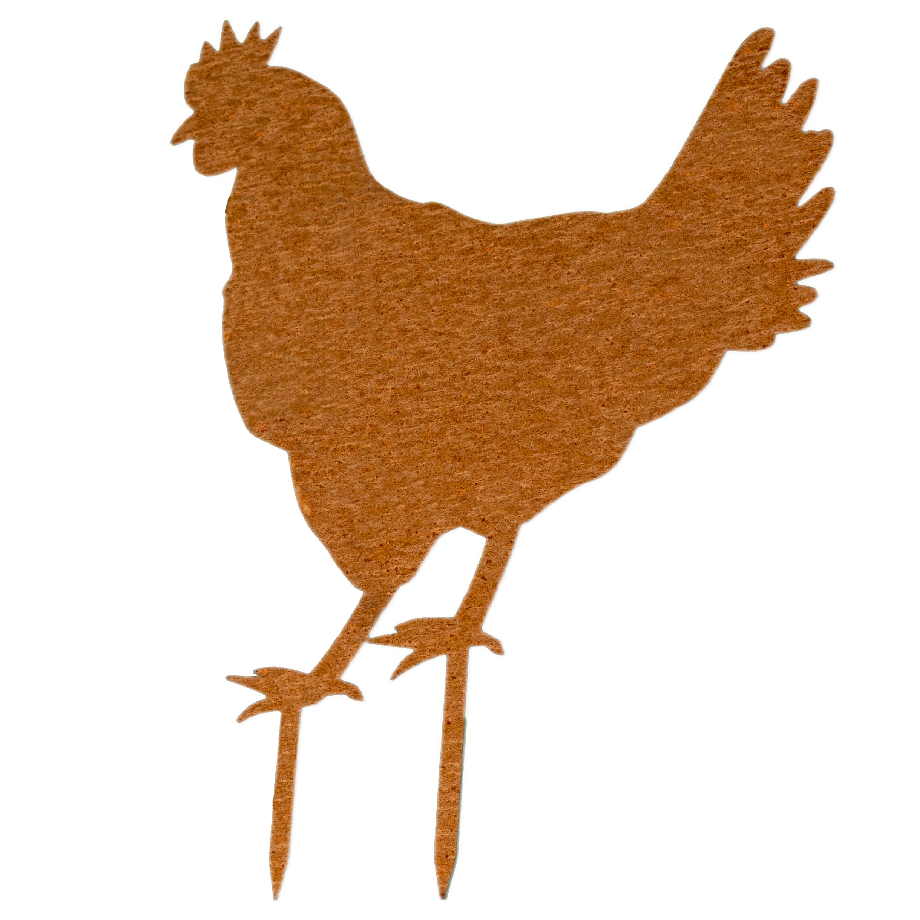 Edelrost Huhn Gartenstecker-einfach einsteckbare Rostdeko aus hochwertigem Cortenstahl - Gartendeko rost