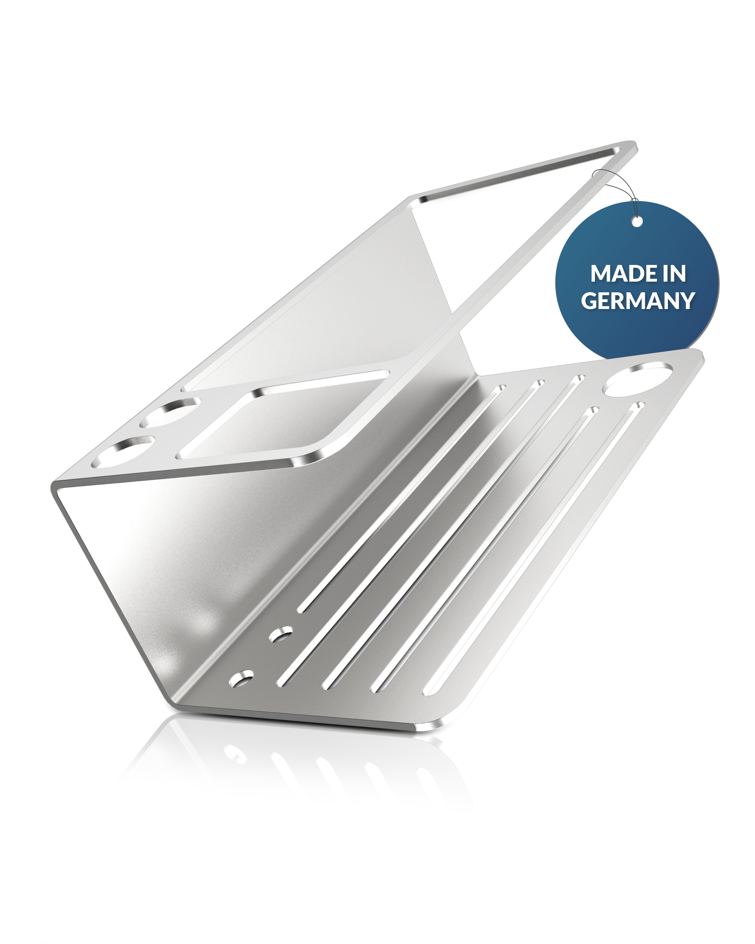 MM Steel Styles Duschablage mit Zahnbürstenhalter