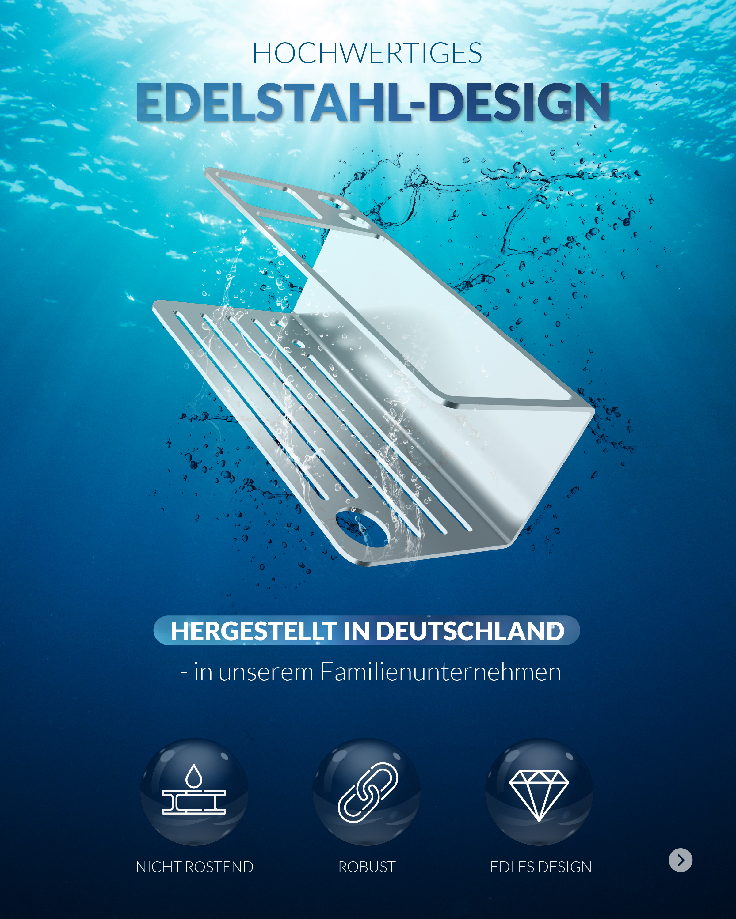 MM Steel Styles Duschablage mit Zahnbürstenhalter