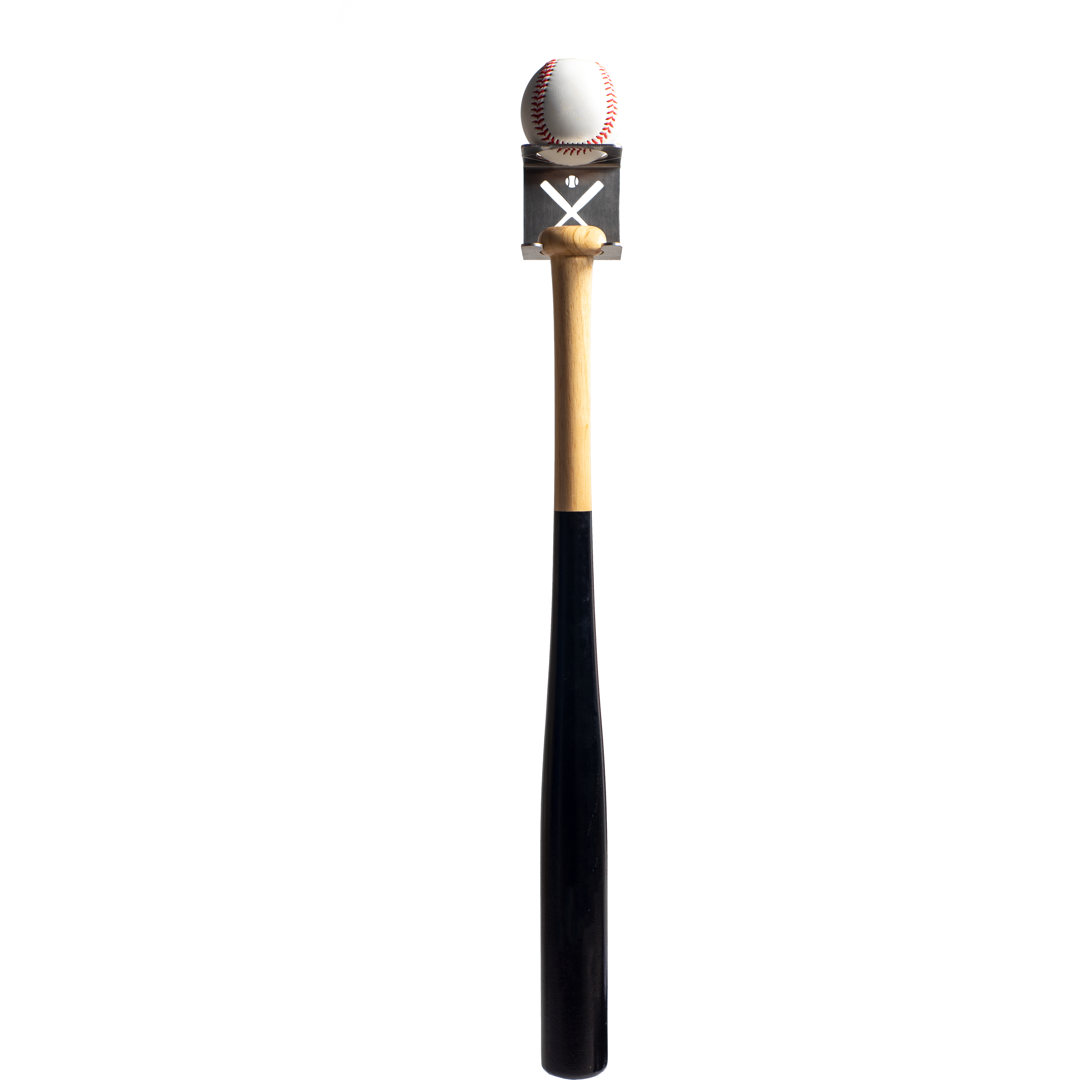 Baseballschläger Halterung aus hochwertigem Edelstahl – Einfache Montage mit Klebepad