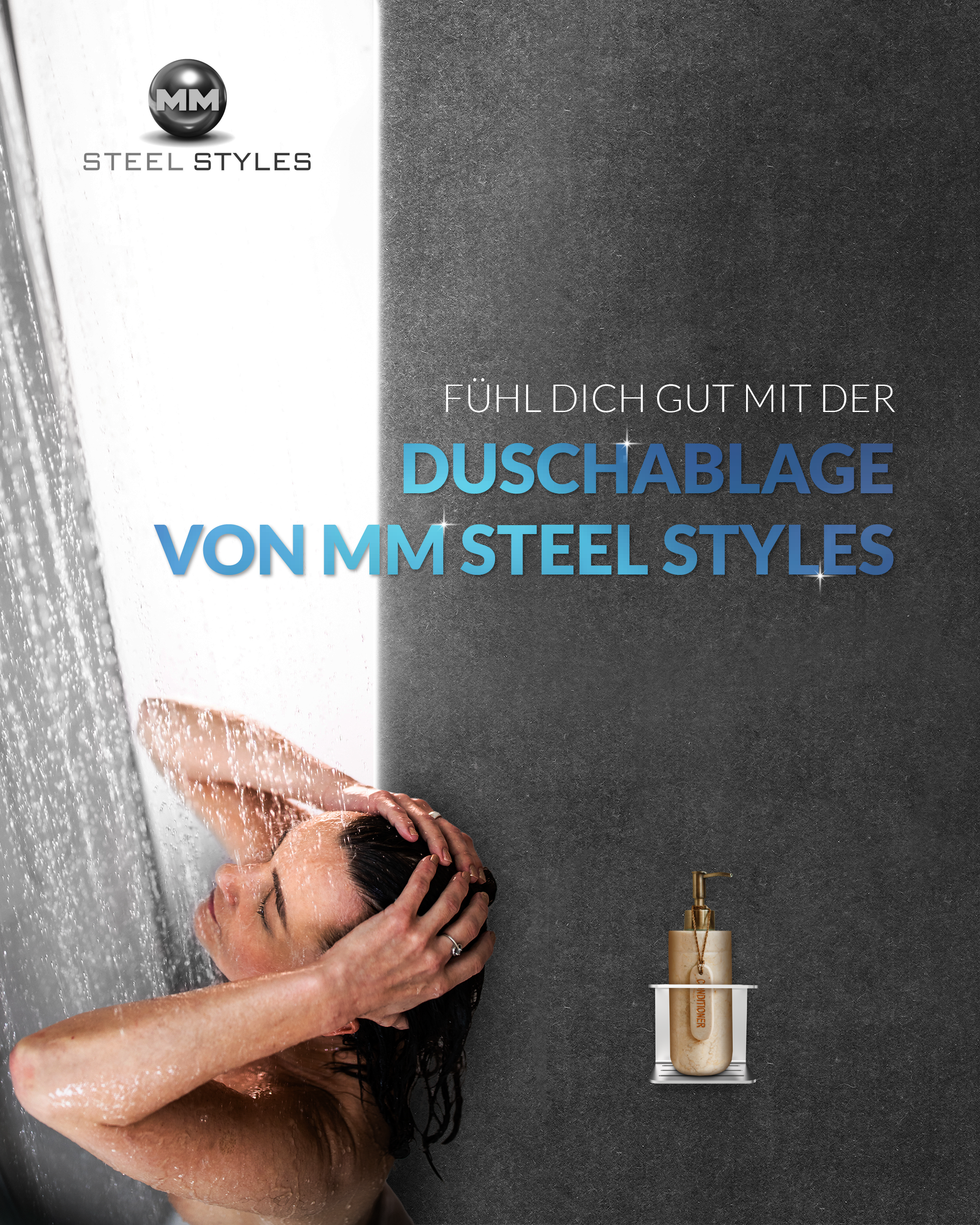 MM Steel Styles Duschablage klein